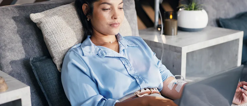 IV bag filled with fresh citrus fruits and berries representing wellness-focused infusion care